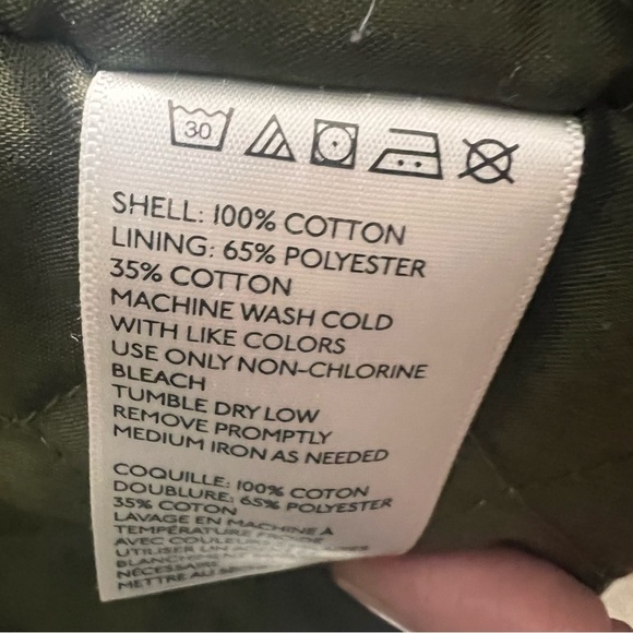 All-Son Men’s Military Jacket Quilt Lined Dark Green Sz. Sm. Gorpcore Fall Coat - Picture 10 of 10